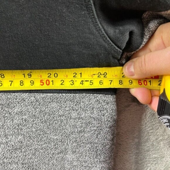 Roots Canada Hoodie Mens Gray Black Large Beaver Sweatshirt Pullover Colorblock - Picture 8 of 9